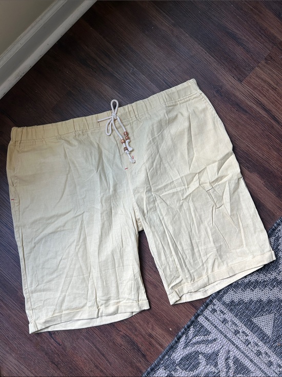 Sailwind Other - Sailwind dull yellow linen blend drawstring shorts size xxl NWT